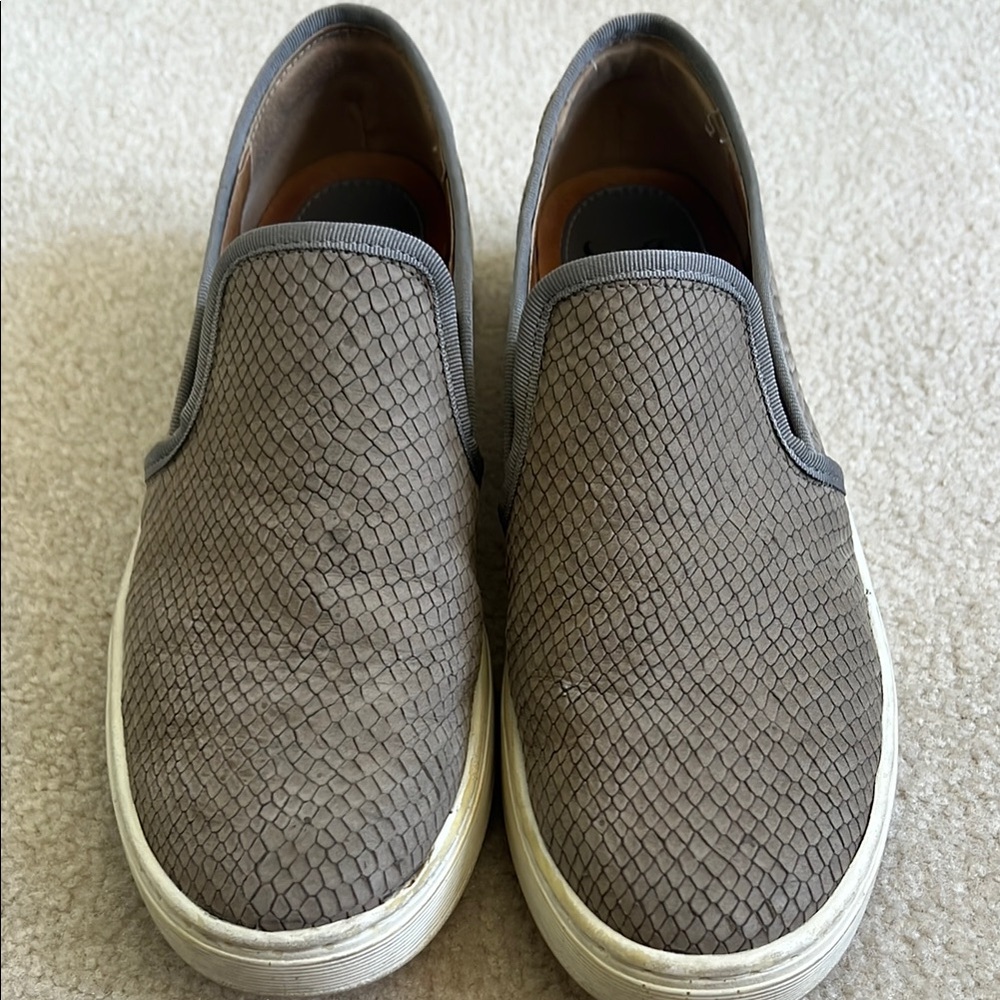 Gray Textured Slip-On Shoes by Sofft